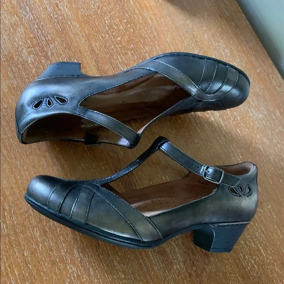 NWOT Cobb Hill Angelina Metallic T-strap Maryjanes 9.5 - Picture 6 of 11